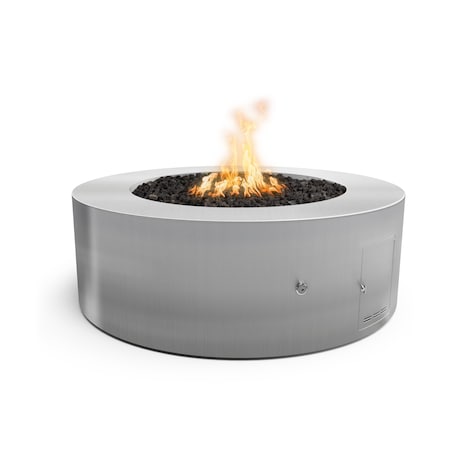 The Outdoor Plus 72 Round Unity Fire Pit - Stainless Steel - Plug & Play Electronic Ignition - Liquid Propane OPT-UNYSS7218EKIT-LP